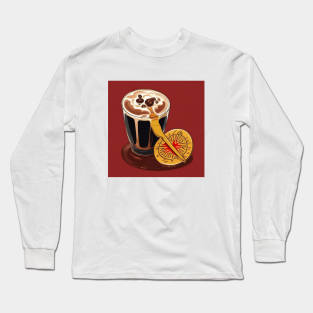 Coffee Cafe Vintage Retro French Press Established Long Sleeve T-Shirt